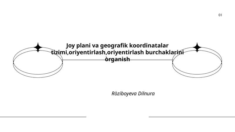 Joy plani va geografik koordinatalar tizimi,oriyentirlash,oriyentirlash burchaklarini òrganish