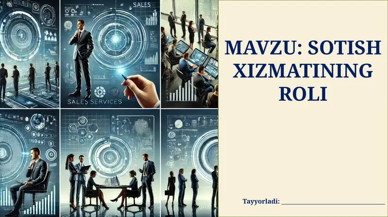 SOTISH XIZMATINING ROLI