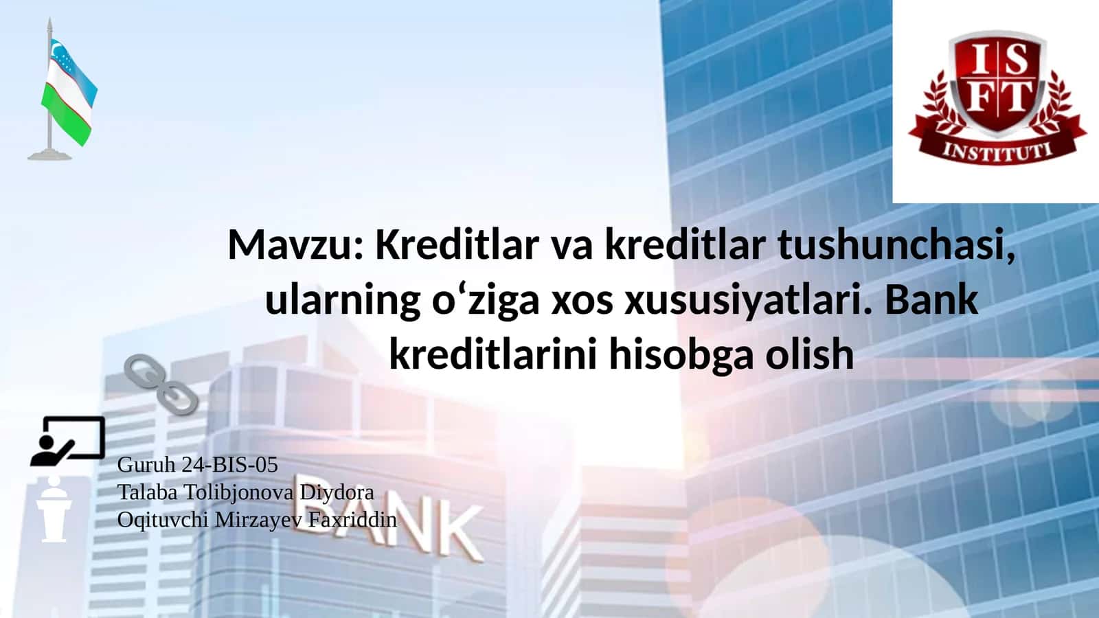 Kreditlar va kreditlar tushunchasi, ularning o‘ziga xos xususiyatlari. Bank kreditlarini hisobga olish