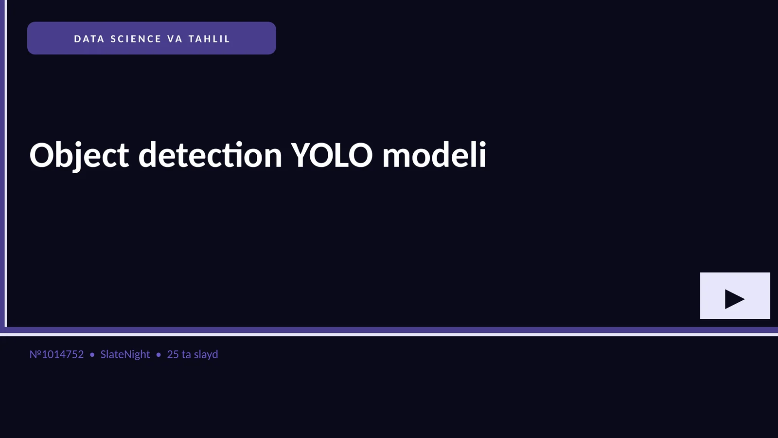 Object detection YOLO modeli