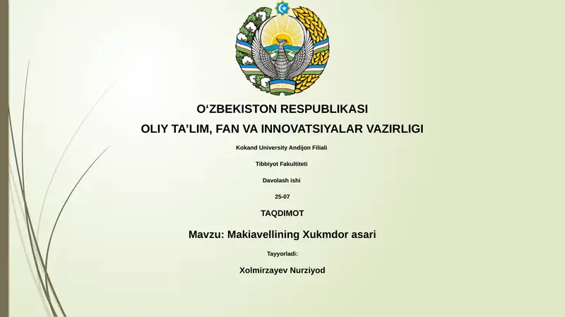 Makiavellining Xukmdor asari