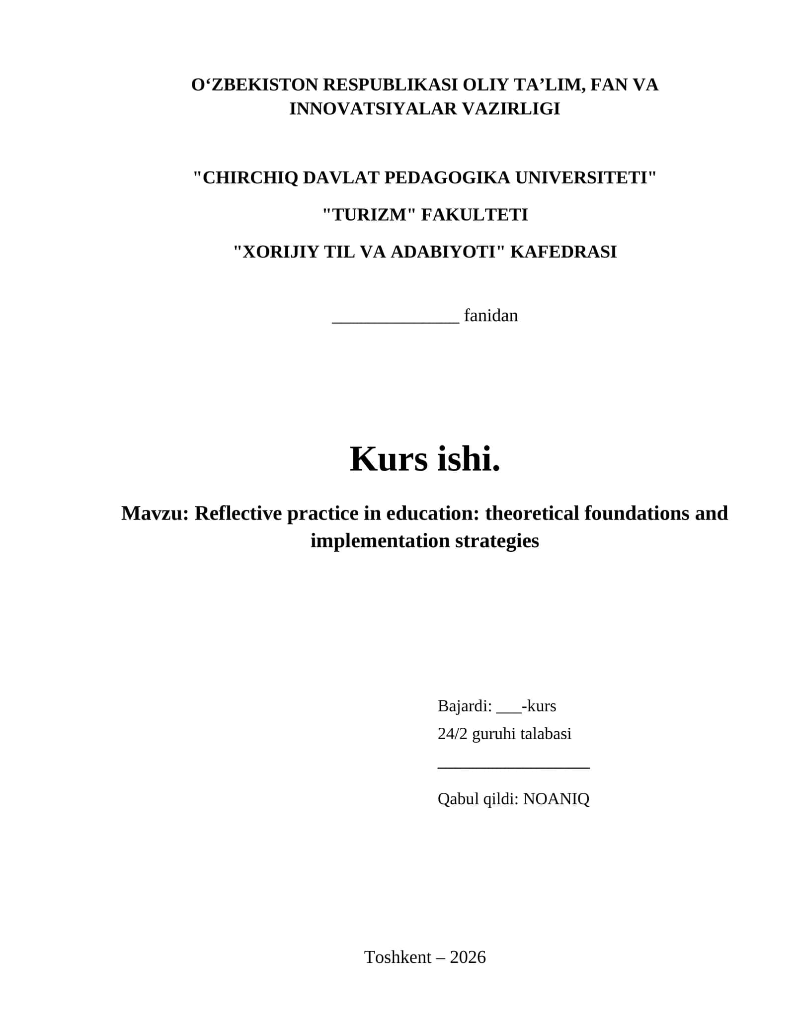 Reflective practice in education: theoretical foundations and implementation strategies