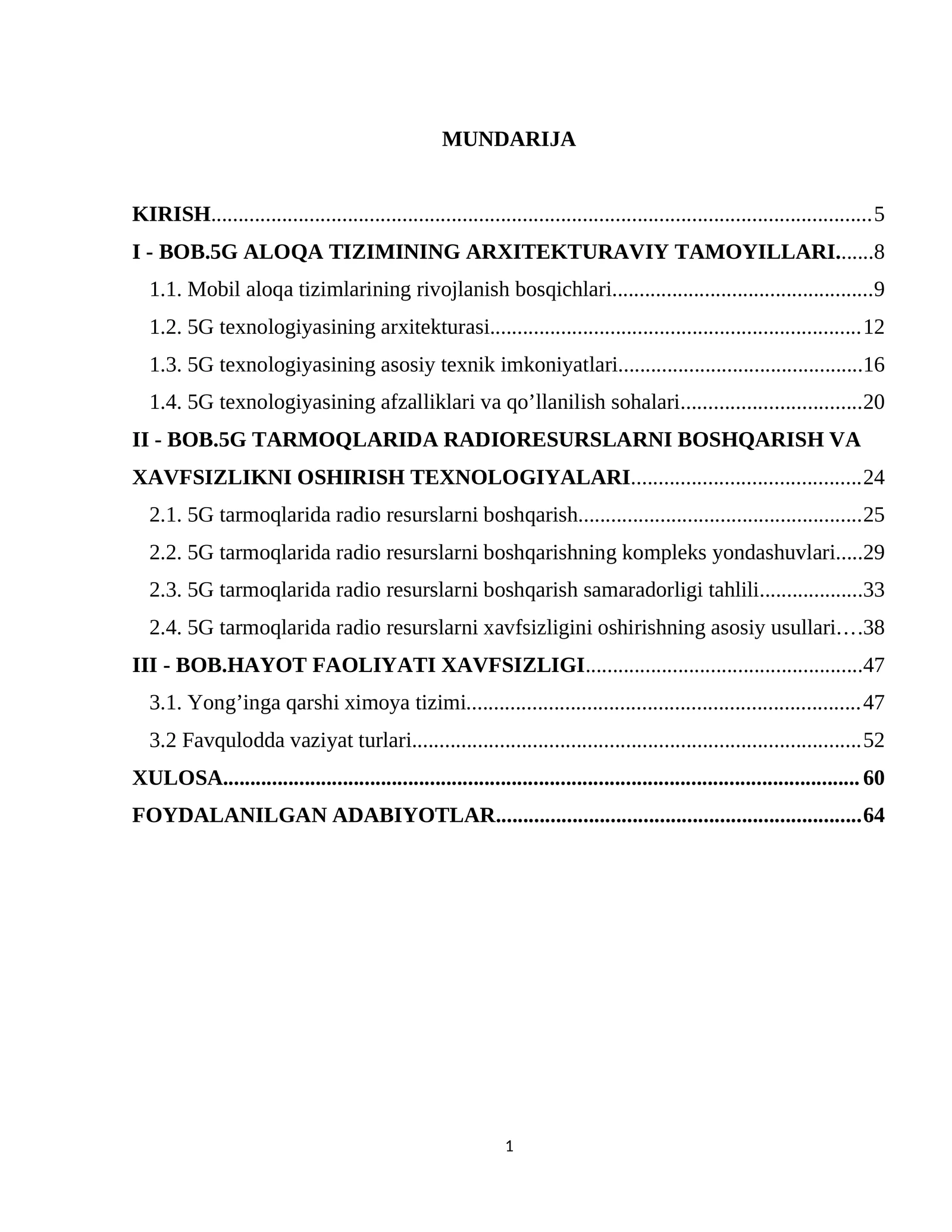 5G texnologiyalar