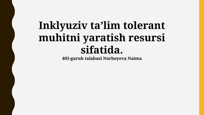 Inklyuziv ta'lim