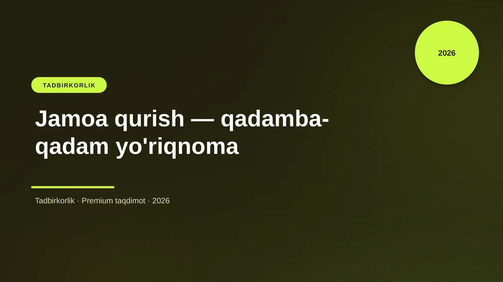 Jamoa qurish — qadamba-qadam yo'riqnoma