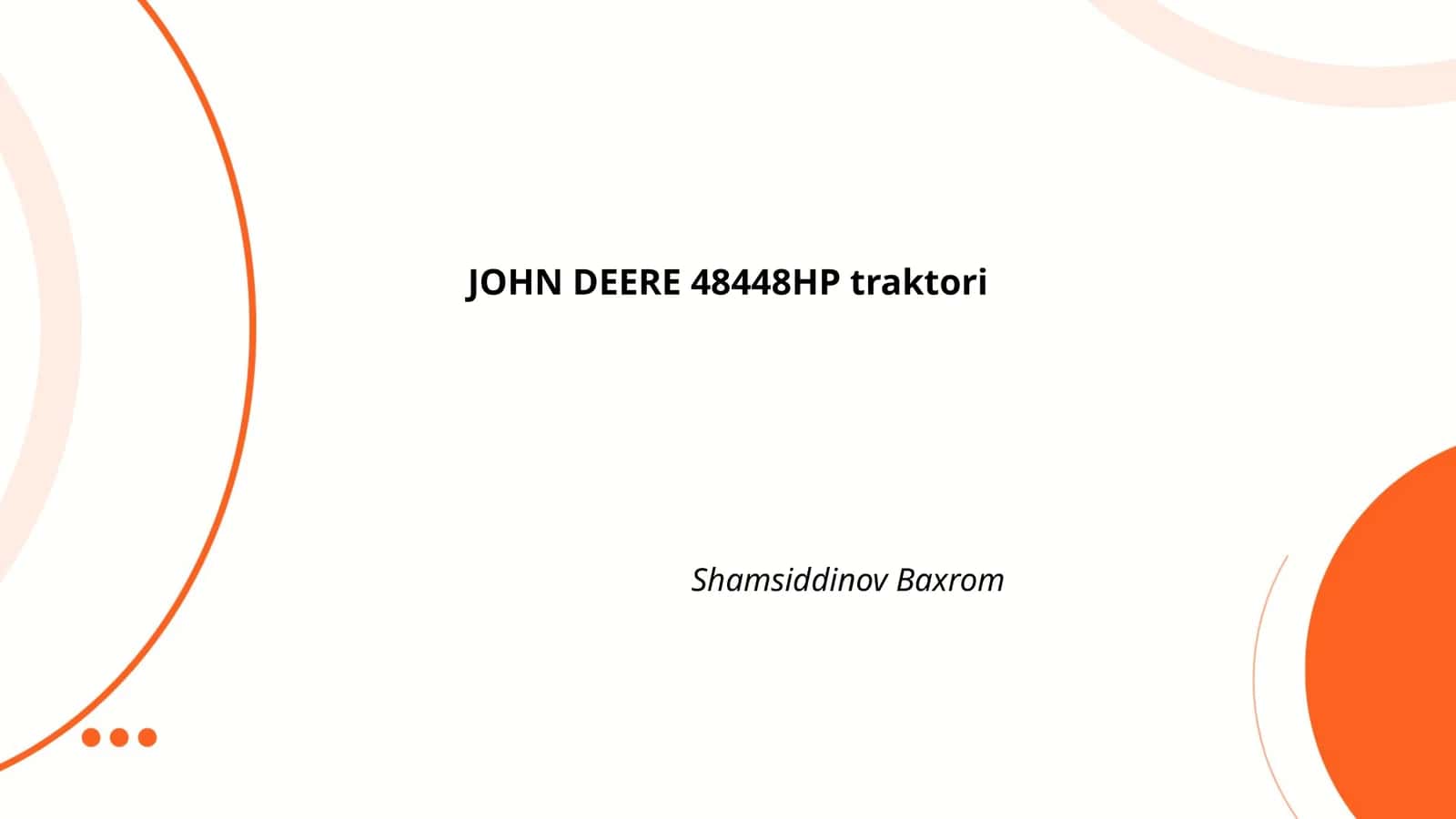 John Deere 48448HP traktori