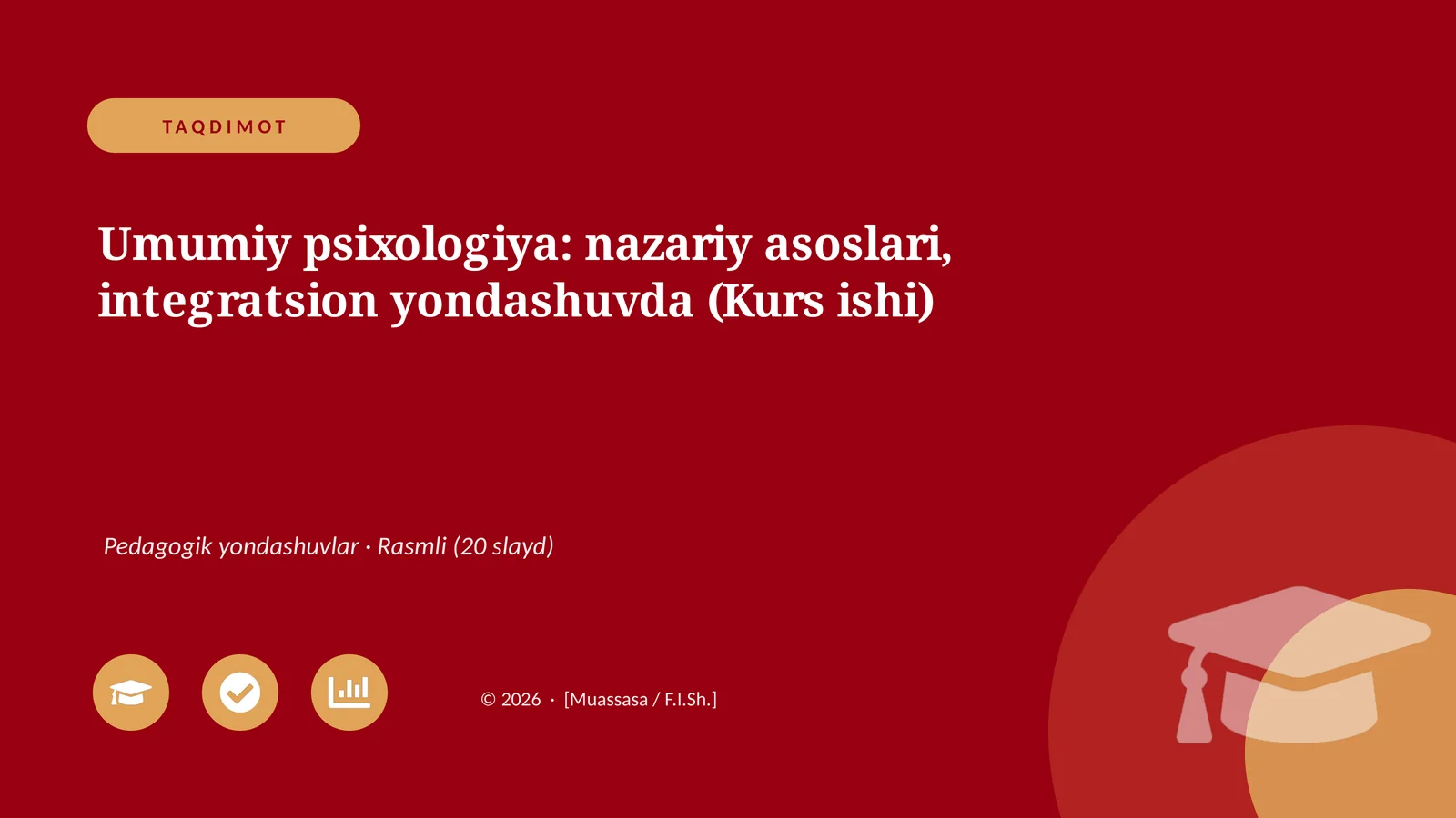 Umumiy psixologiya: nazariy asoslari, integratsion yondashuvda