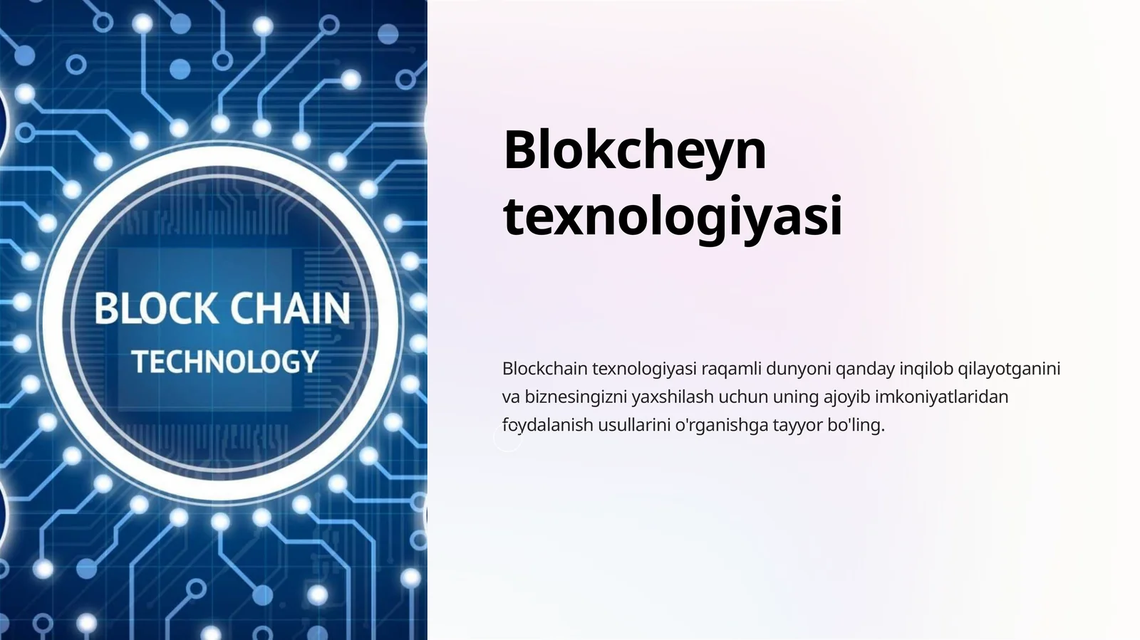Blokcheyn texnologiyasi