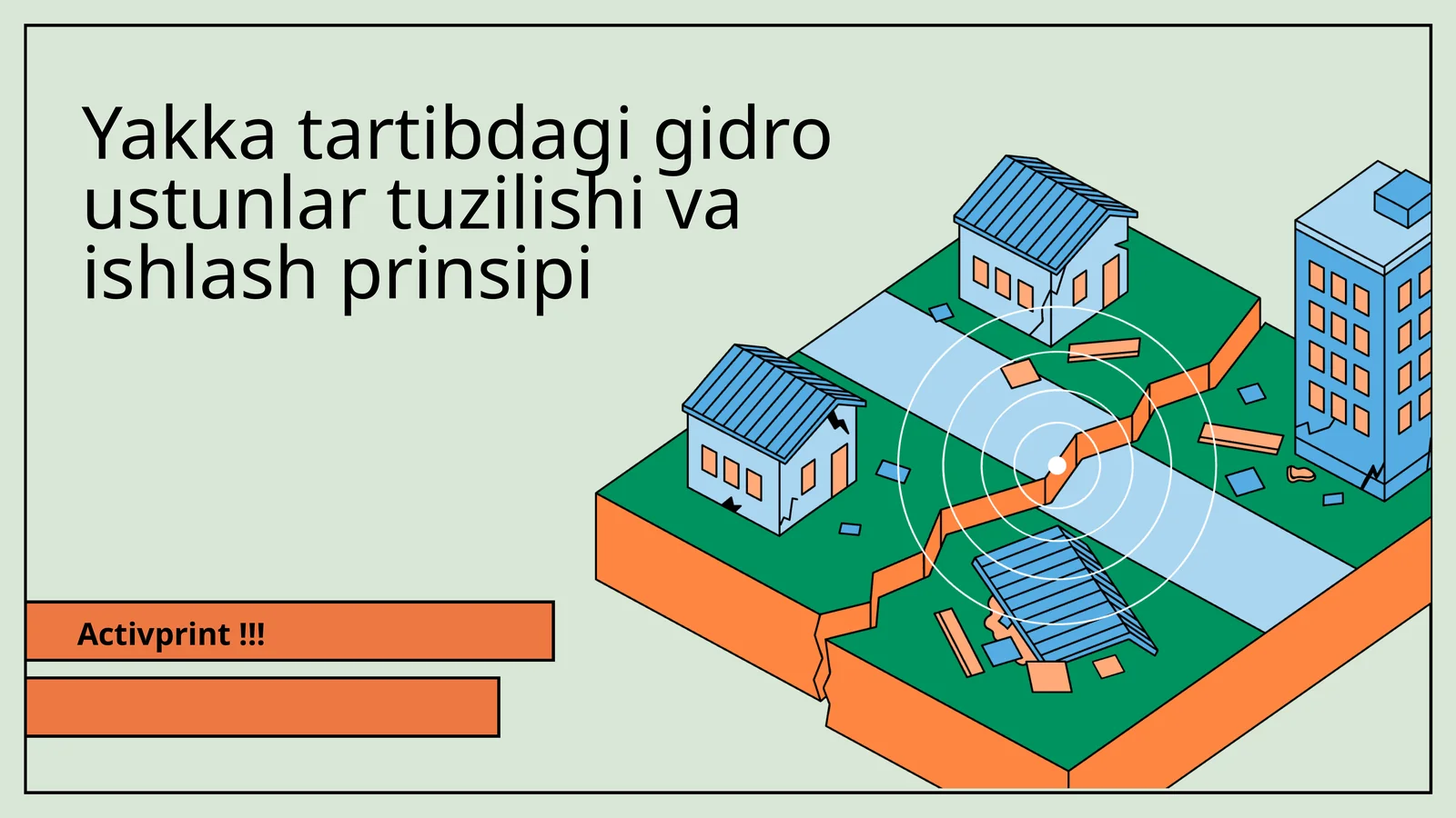 Yakka tartibdagi gidro ustunlar tuzilishi va ishlash prinsipi