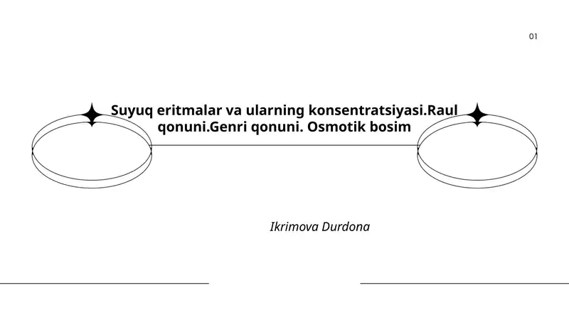 Suyuq eritmalar va ularning konsentratsiyasi