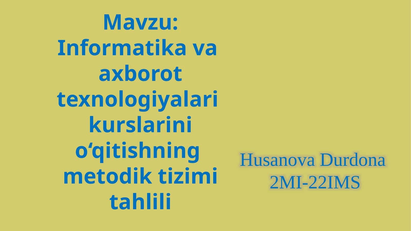 Informatika va axborot texnologiyalari kurslari
