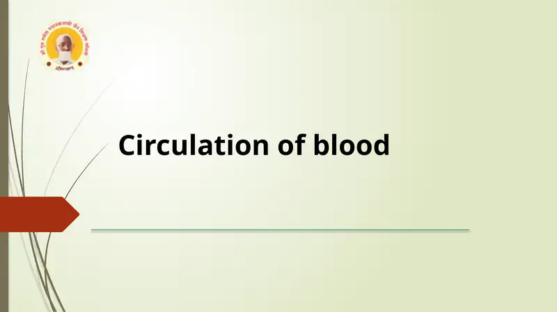 Circulation of blood