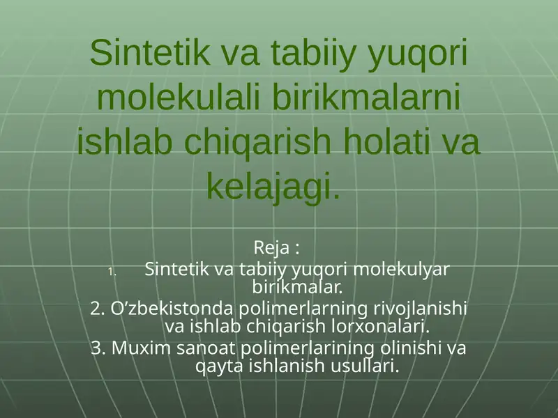 Polimerlar