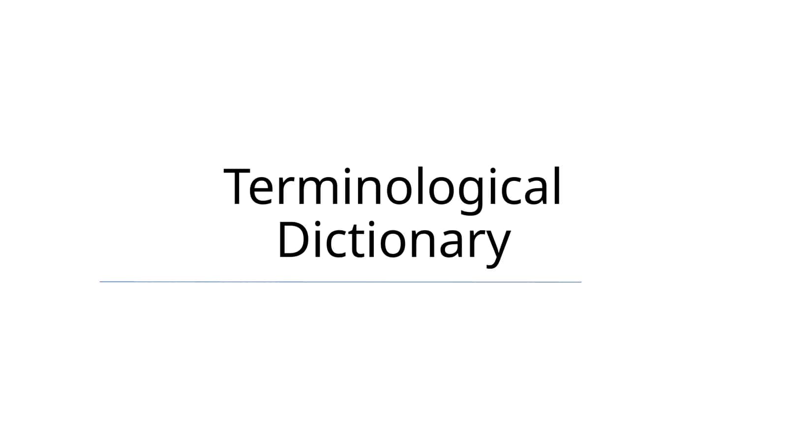 Terminologik lug'at