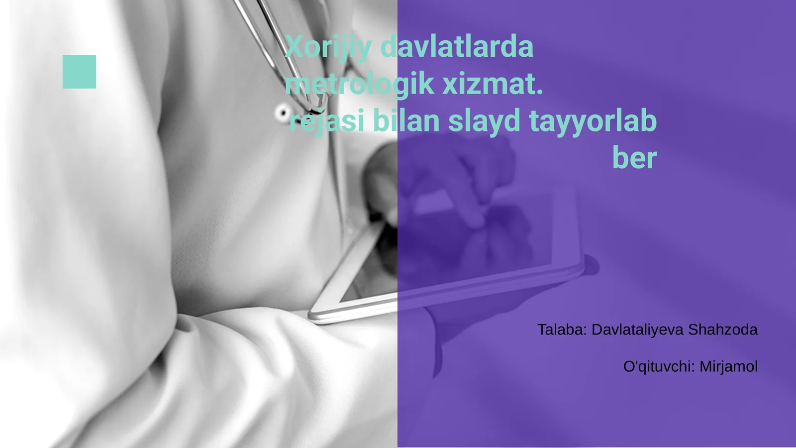 Xorijiy davlatlarda metrologik xizmat