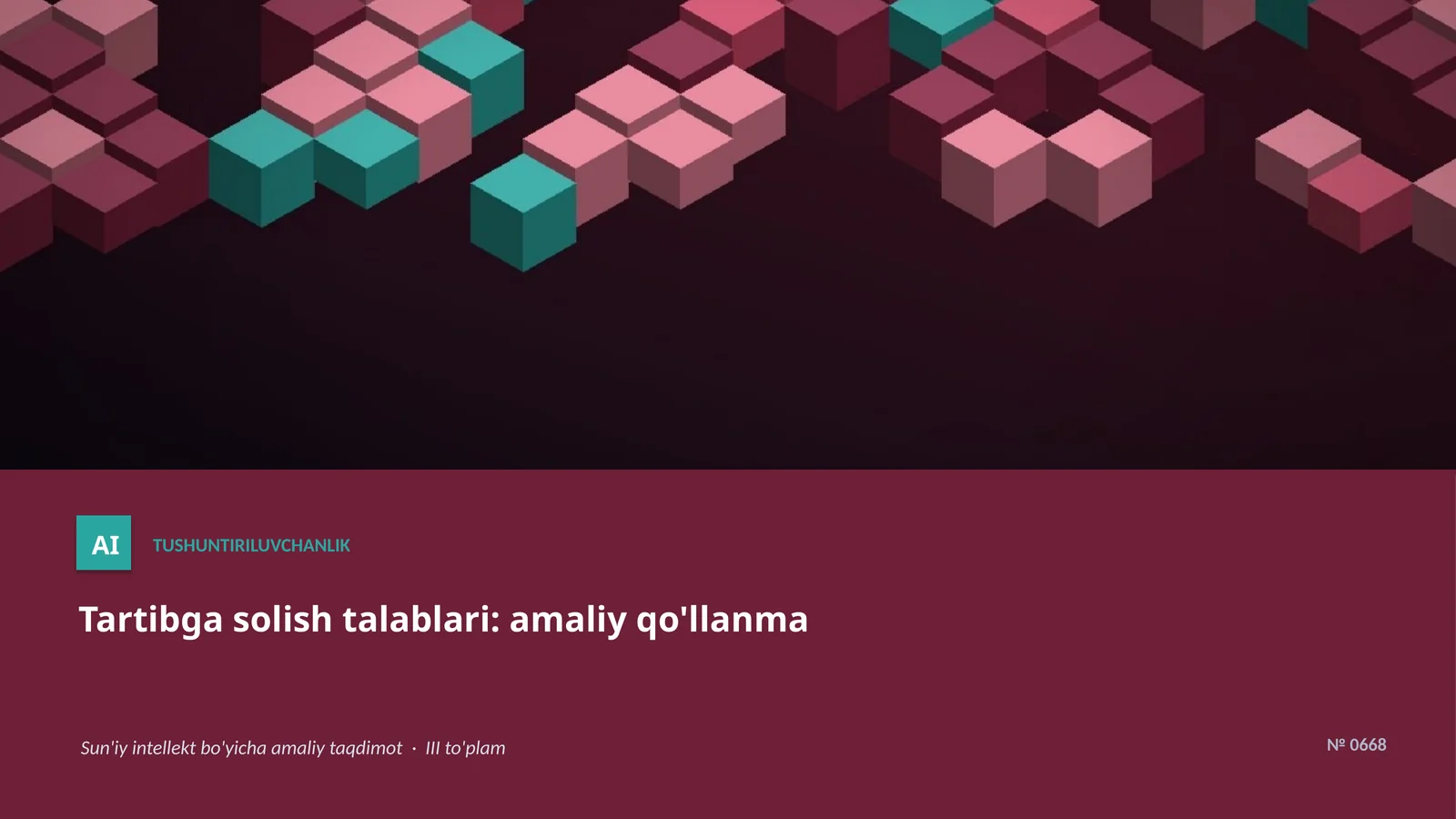Tartibga solish talablari: amaliy qo'llanma