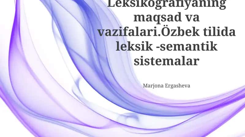 Leksikografiyaning maqsadlari