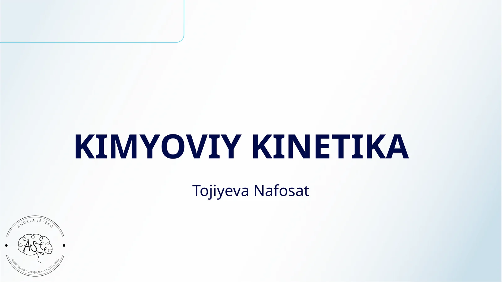 KIMYOVIY KINETIKA