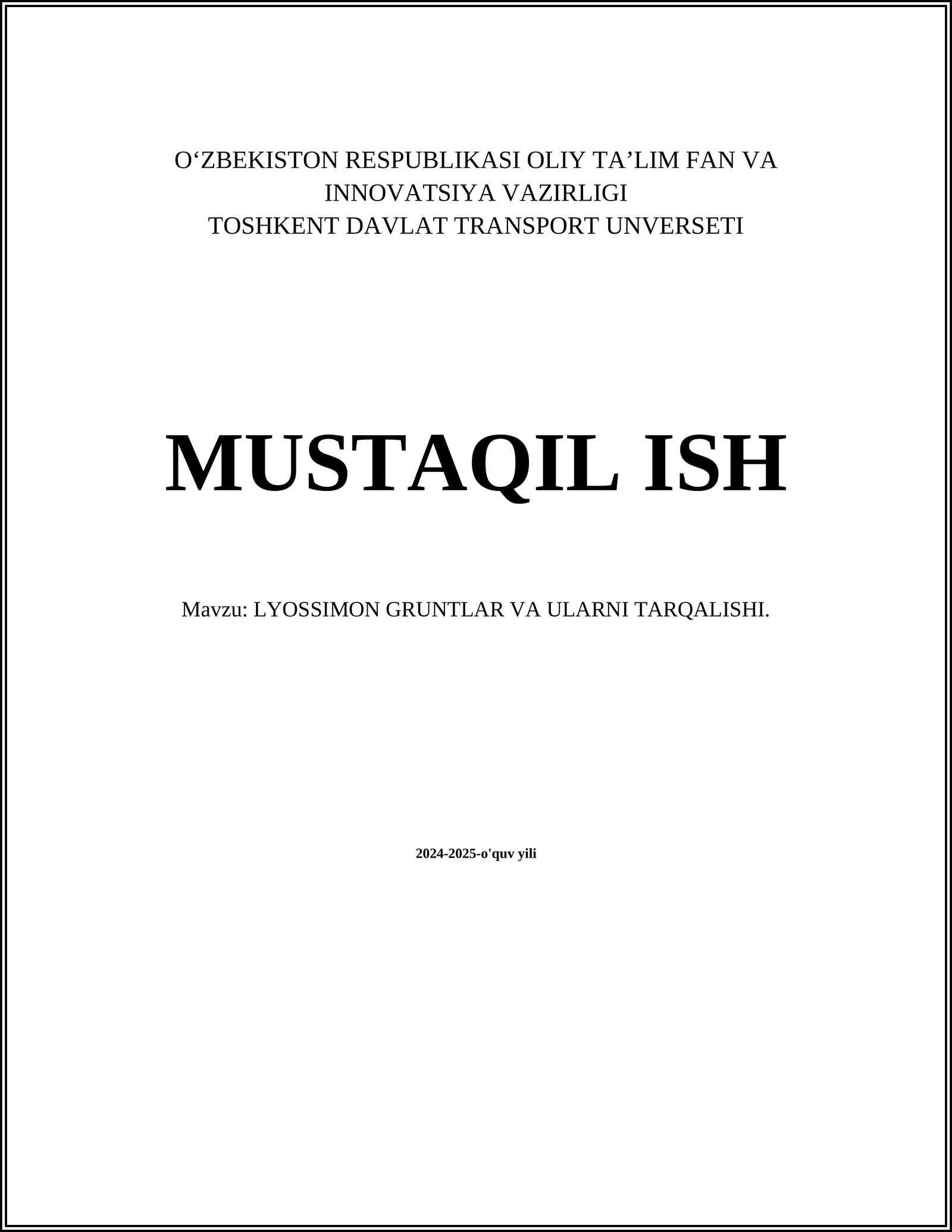 Lyossimon gruntlarning kelib chiqishi