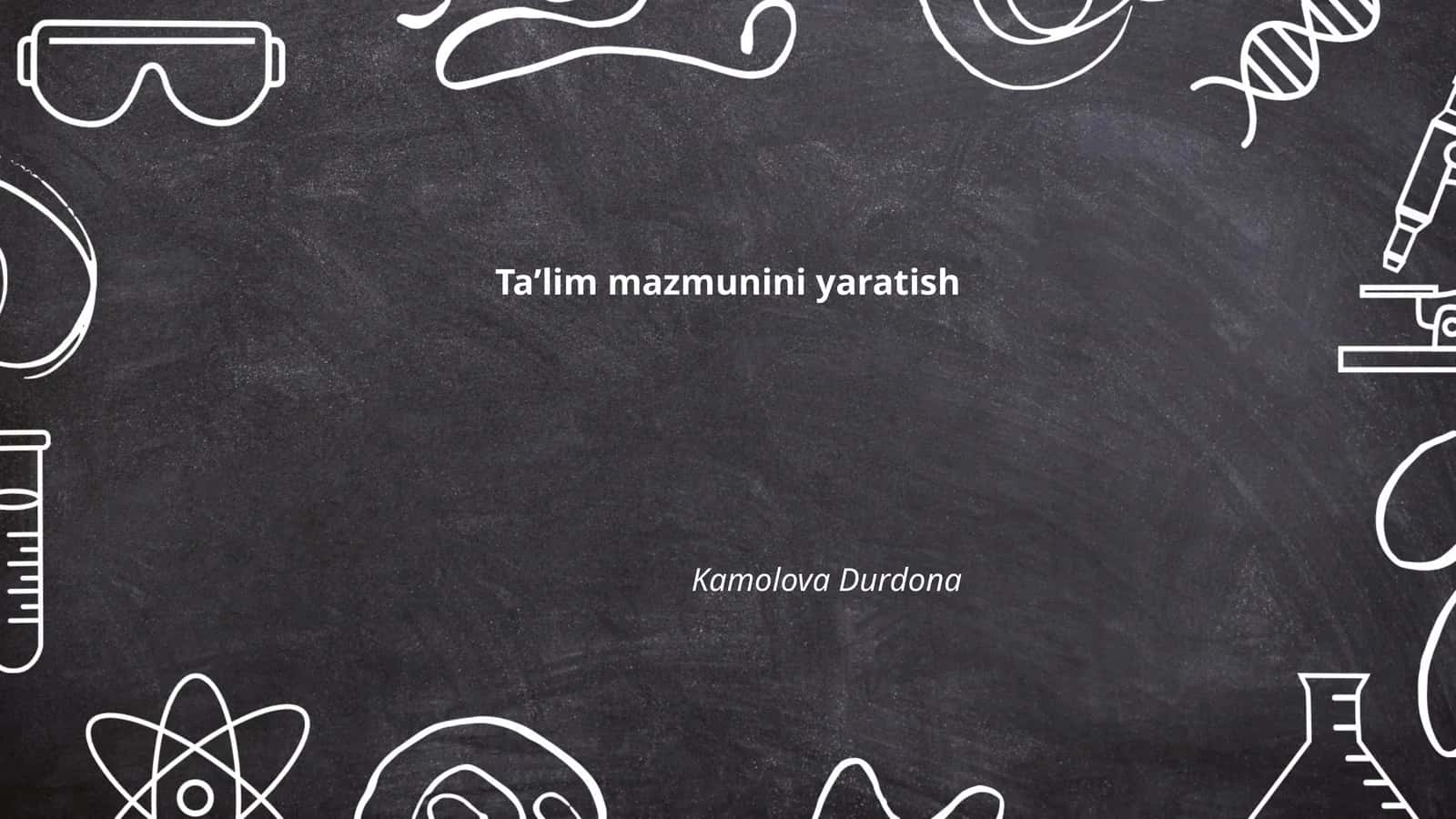 Ta'limning yangi texnologiyalari