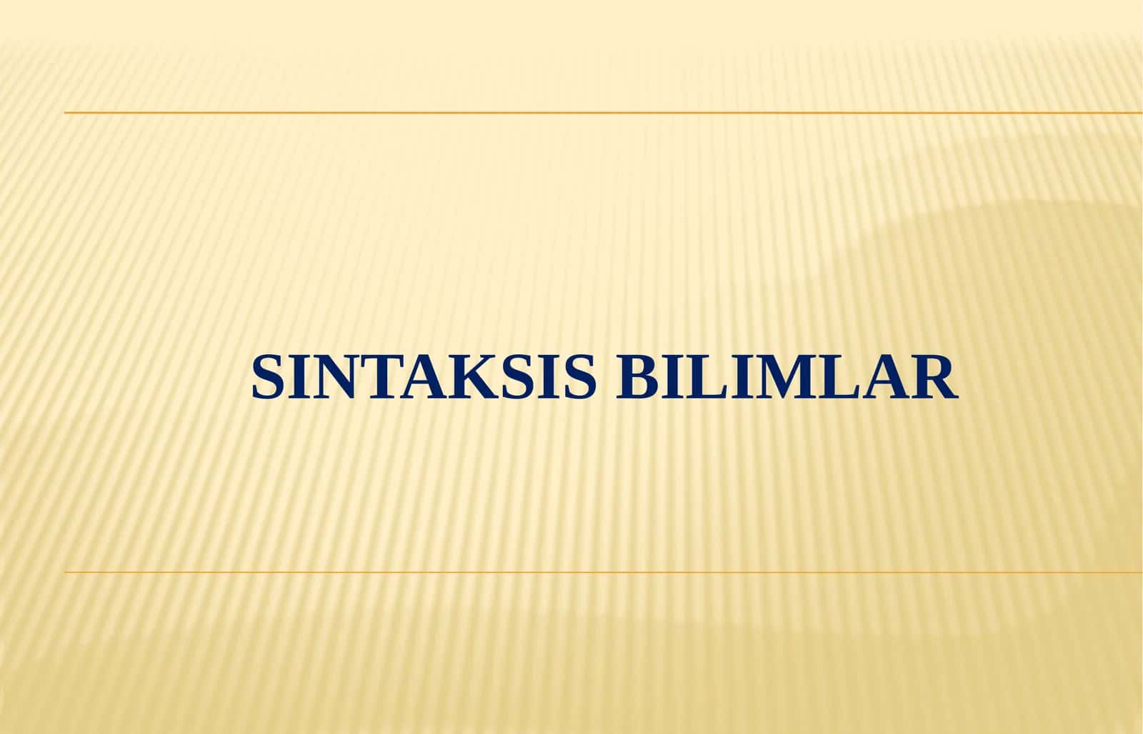 sintaksis bilimlar