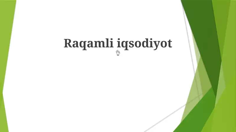 Raqamli iqsodiyot