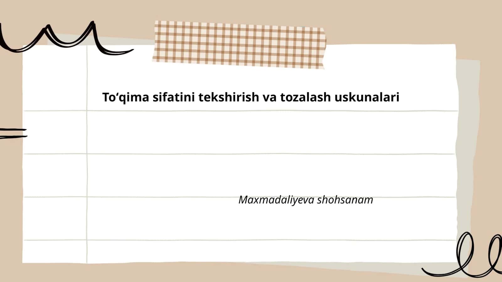 Toʻqima sifatini tekshirish va tozalash uskunalari