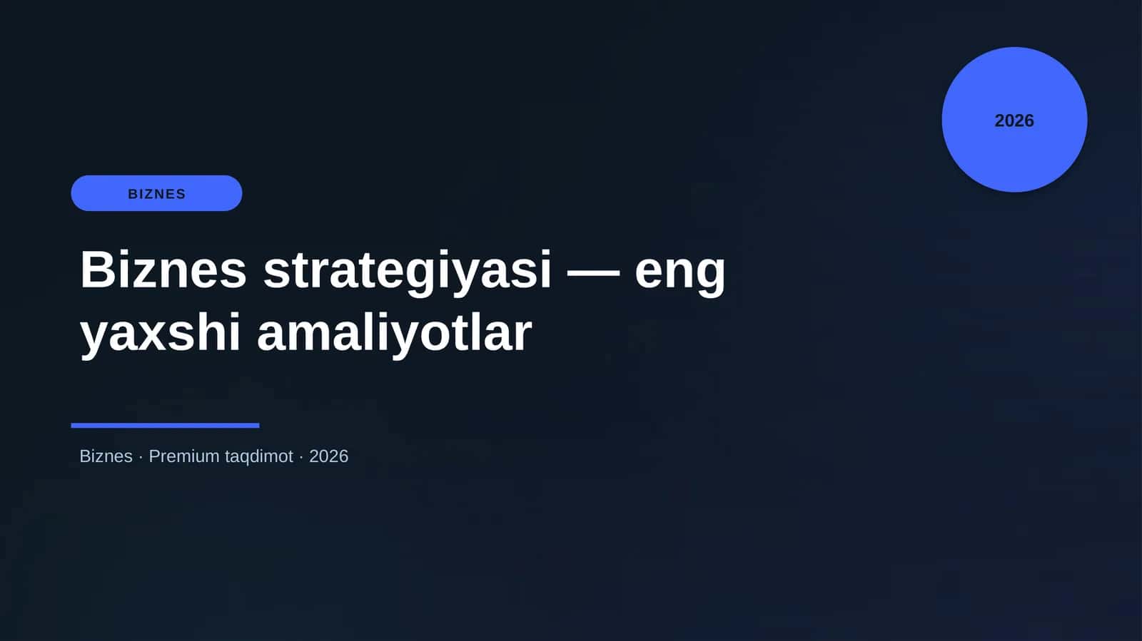 Biznes strategiyasi