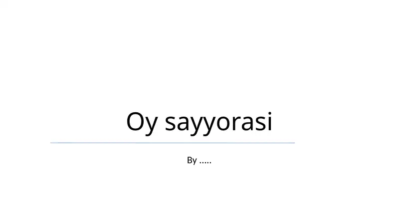 Oy sayyorasi