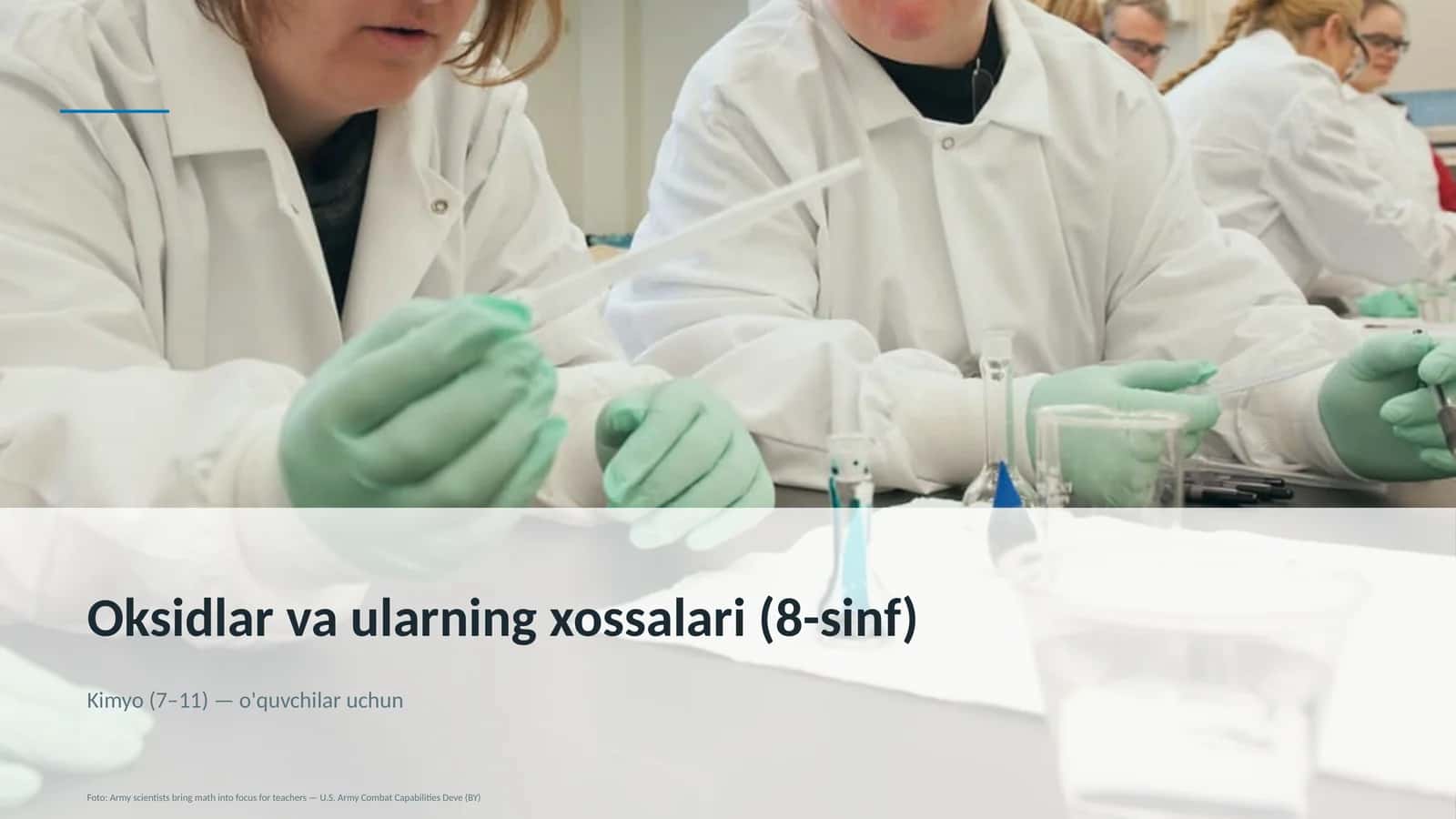 Oksidlar va ularning xossalari (8-sinf)