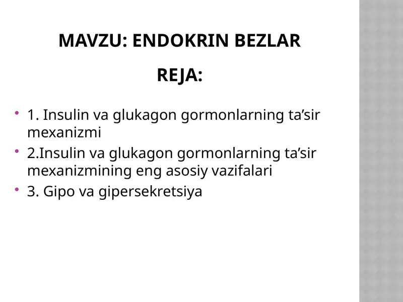endokrin bezlar