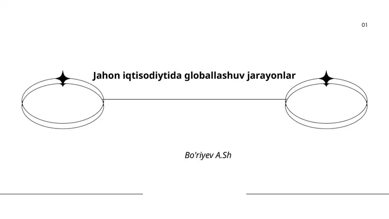 Jahon iqtisodiytida globallashuv jarayonlar