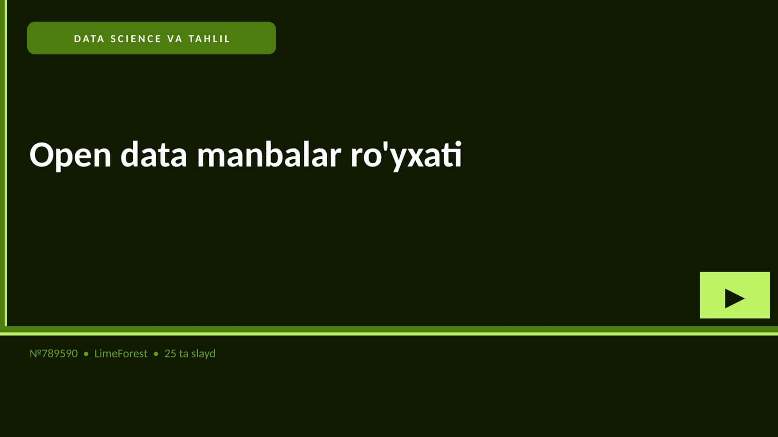 DATA SCIENCE VA TAHLIL