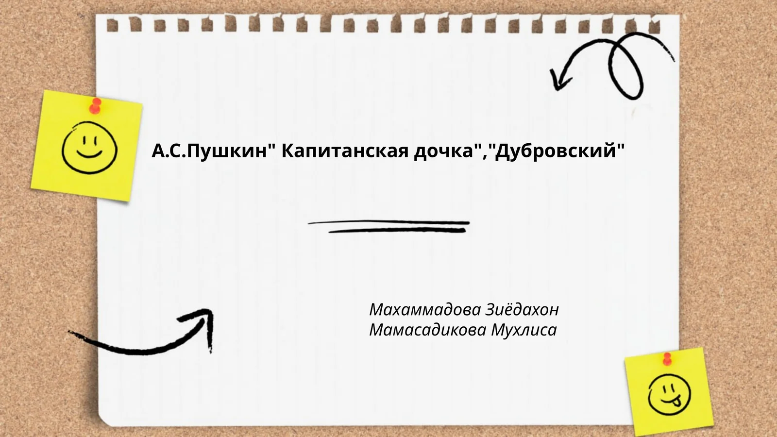 Mavzu: Тема чести и долга в "Капитанской дочке" и "Дубровском"