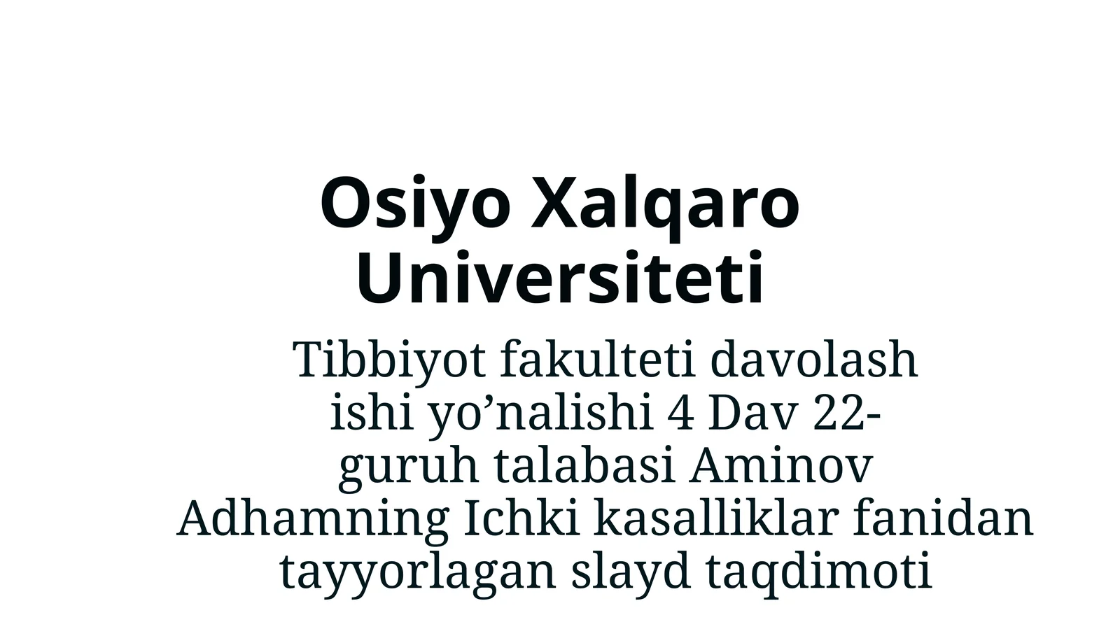 Boʼgʼim kasalliklarini zamonaviy tekshirish usullari. Boʼgʼim sindromini qiyosiy taqqoslash. Birikti