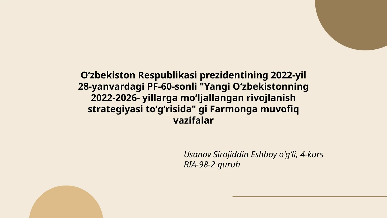 Yangi Oʻzbekistonning 2022-2026- yillarga moʻljallangan rivojlanish strategiyasi