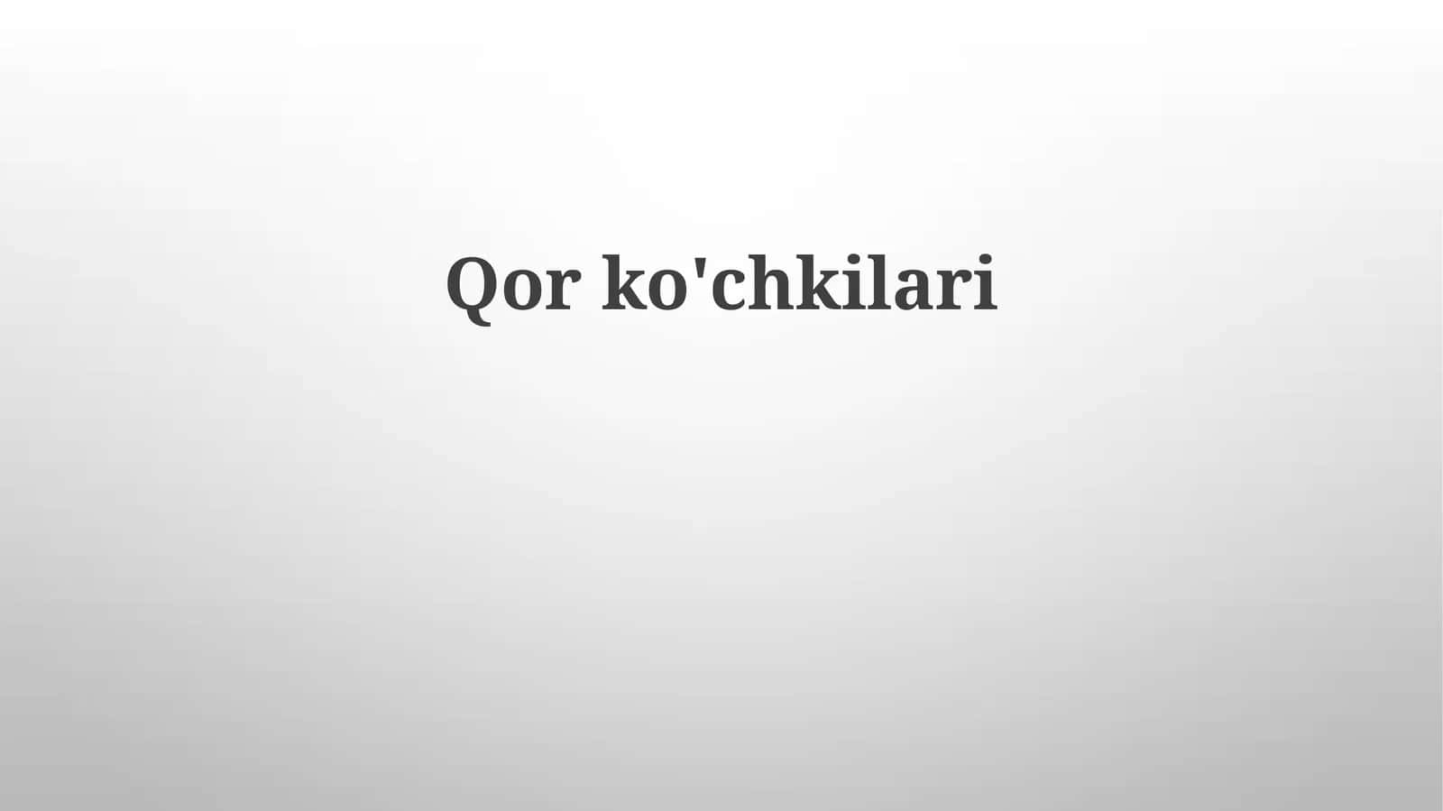 Qor ko'chkilari