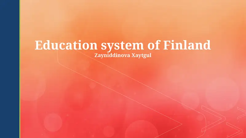 Education system of Finland