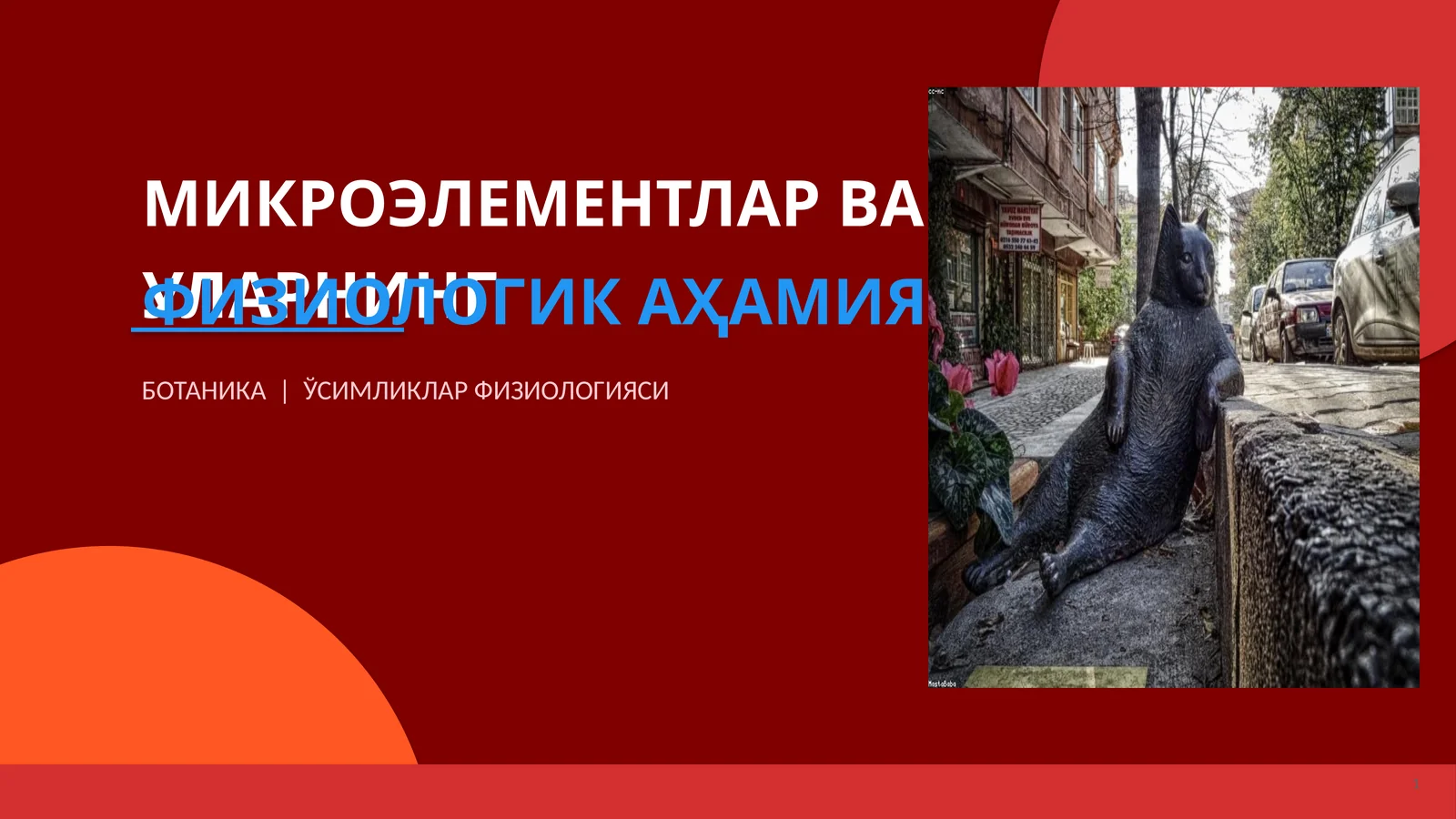 МИКРОЭЛЕМЕНТЛАР ВА УЛАРНИНГ ФИЗИОЛОГИК АҲАМИЯТИ