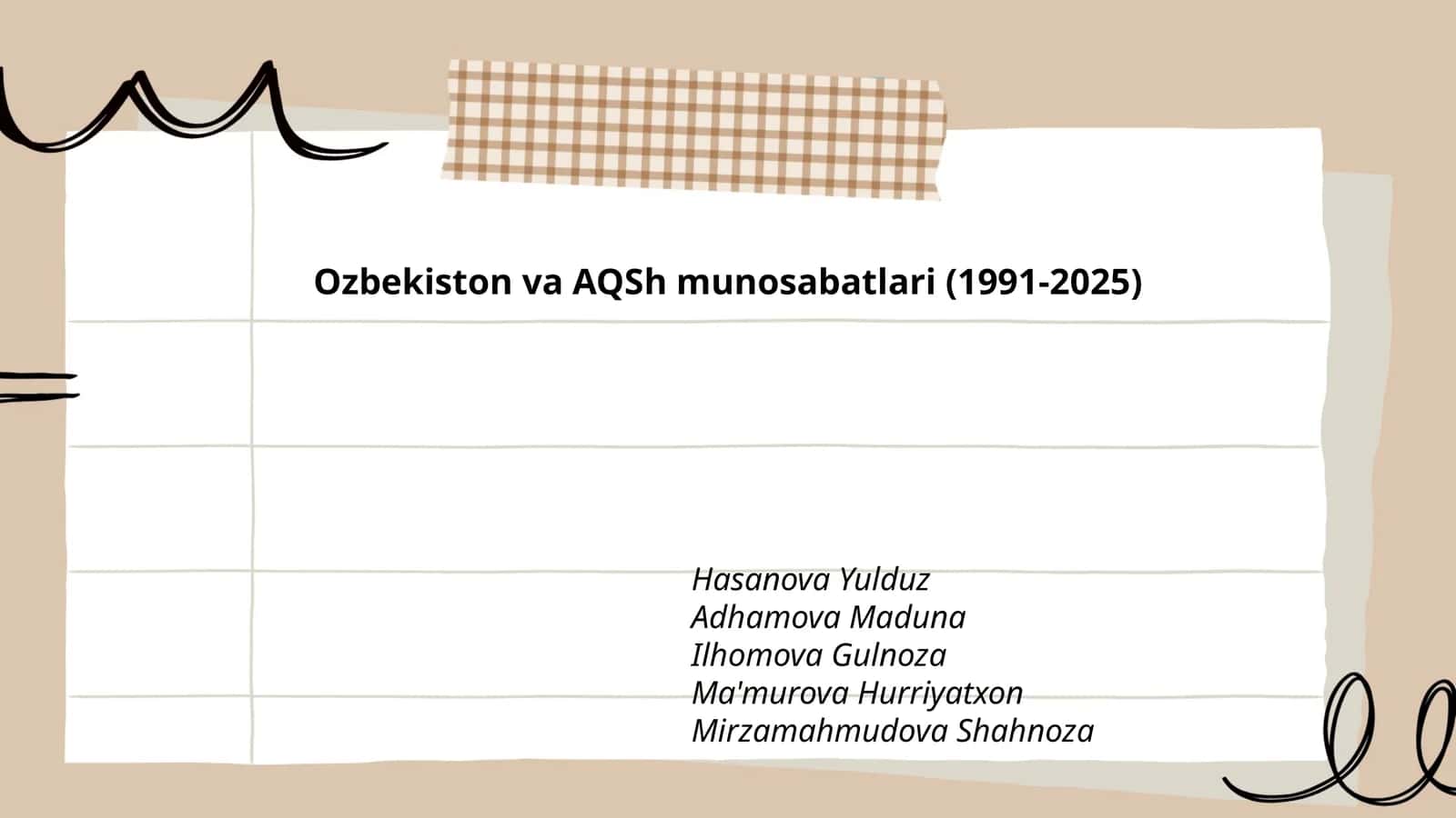 Ozbekiston va AQSh munosabatlari (1991-2025)