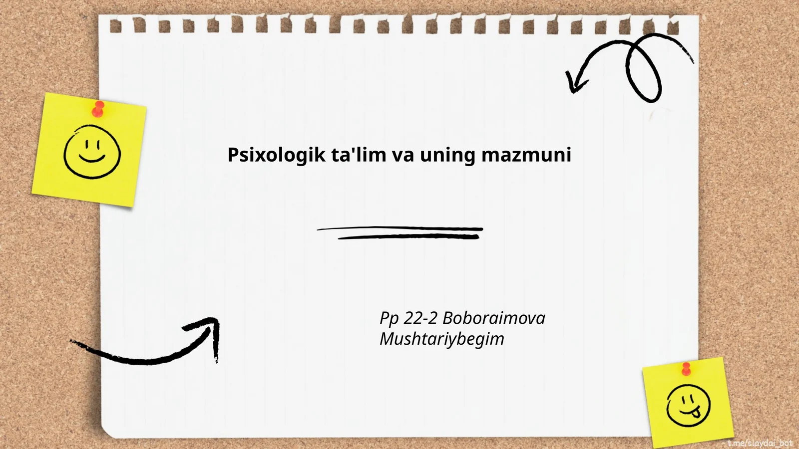 Psixologik ta'lim va uning mazmuni