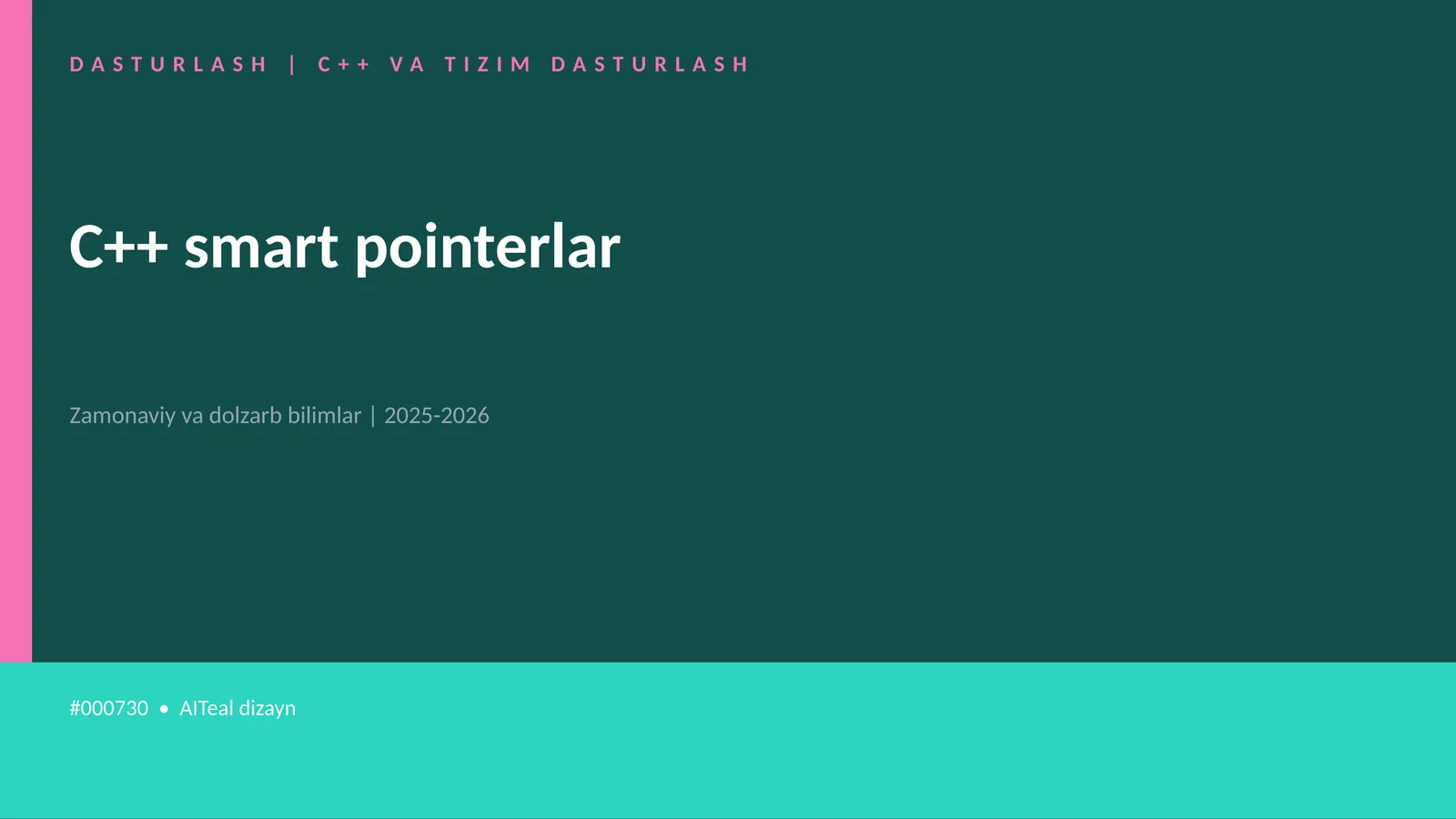 C++ smart pointerlar