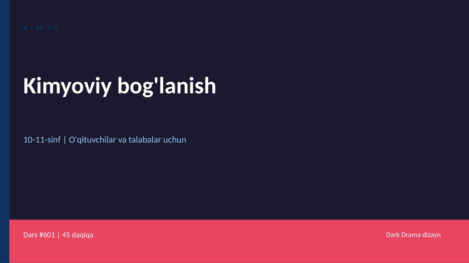 Kimyoviy bog'lanish