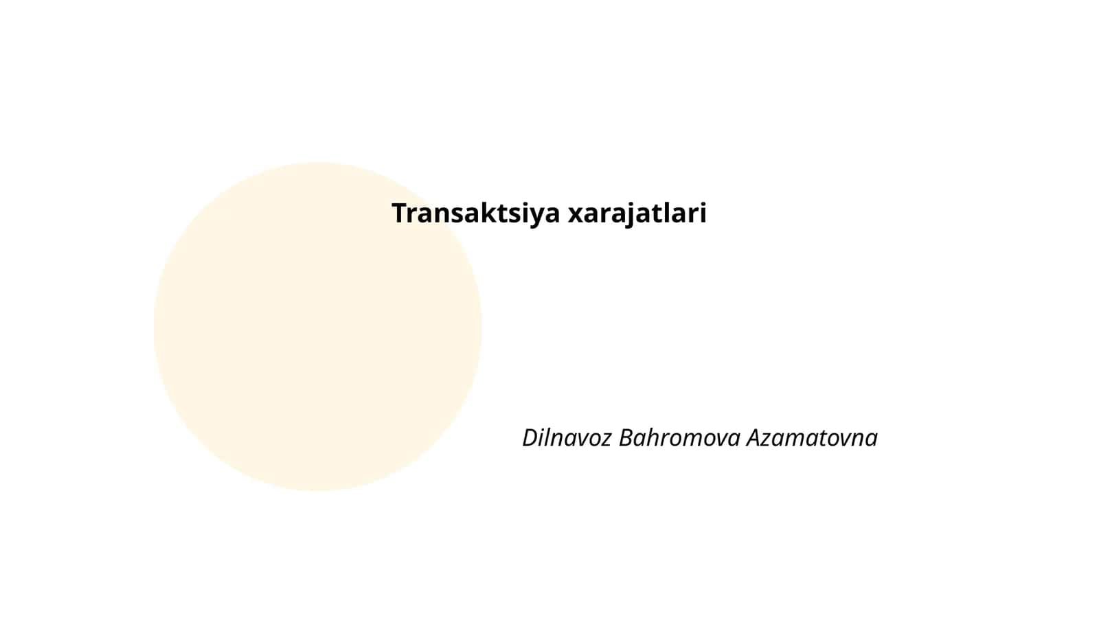 Transaktsiya xarajatlari