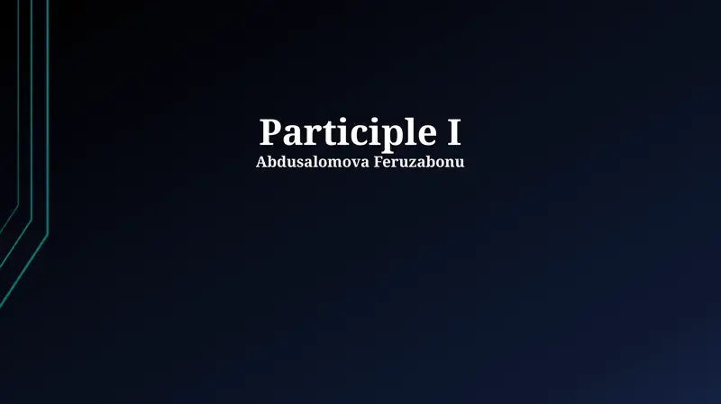 Participle I