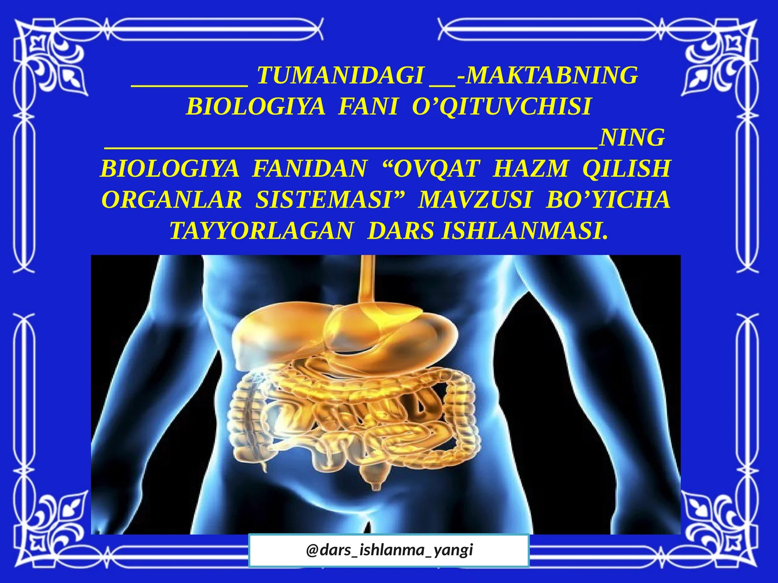 Ovqat hazm qilish organlari sistemasi