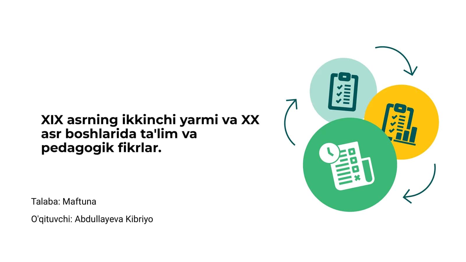 Ta'limning rivojlanish bosqichlari