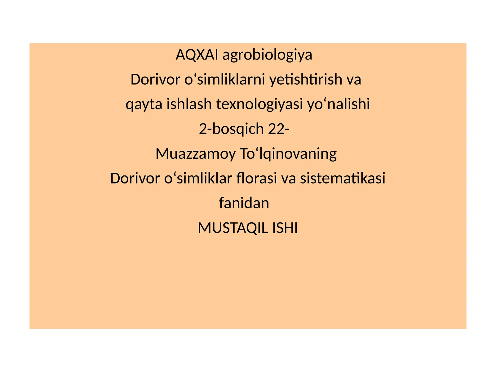 Karamdoshlar(Brassicaceae) oilasi turkumita turi