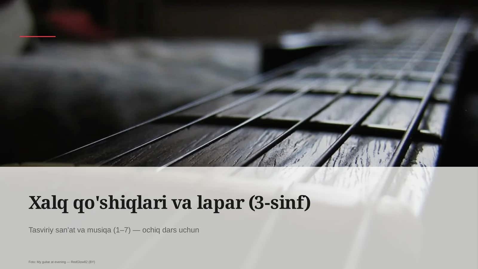 Xalq qo'shiqlari va lapar (3-sinf)