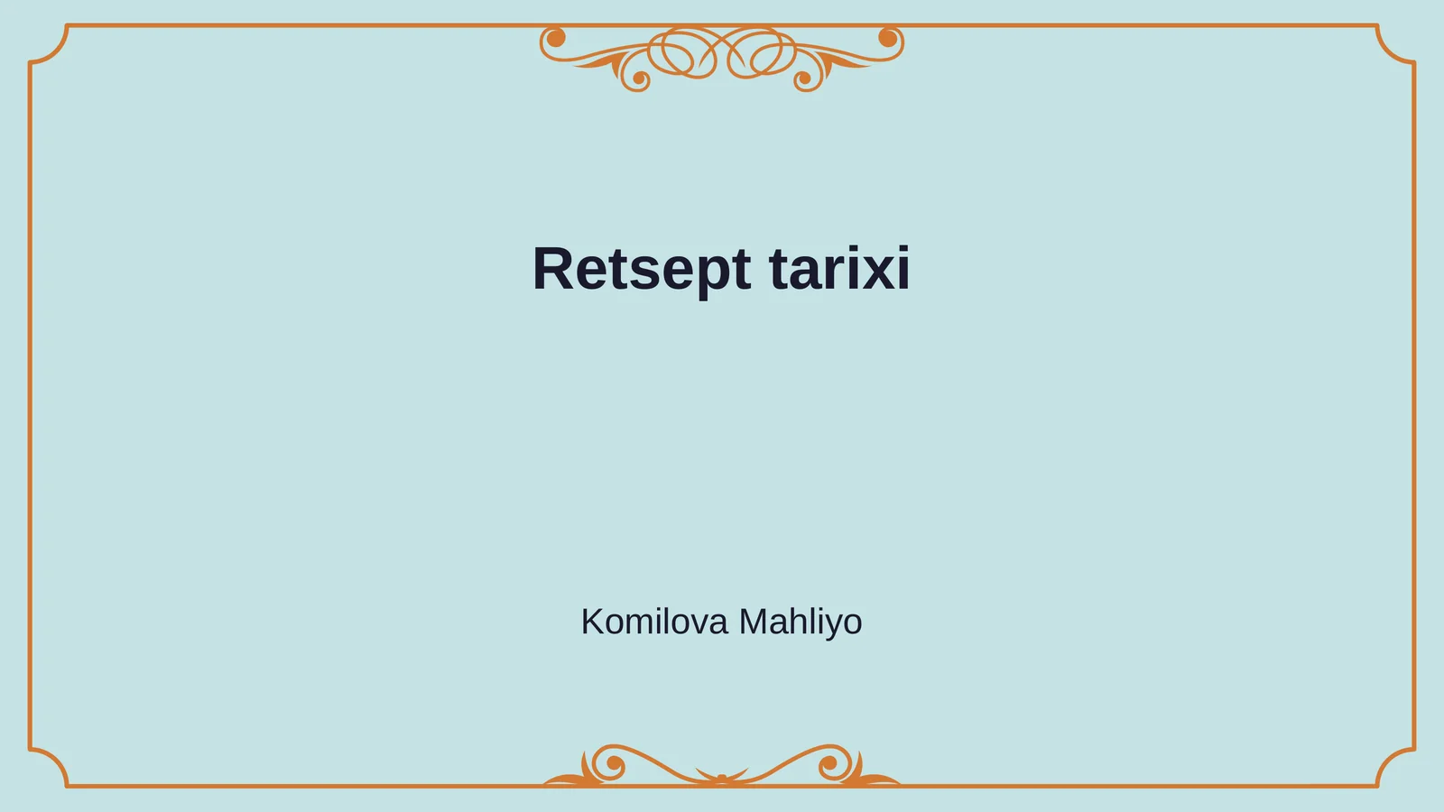 Retsept tarixi